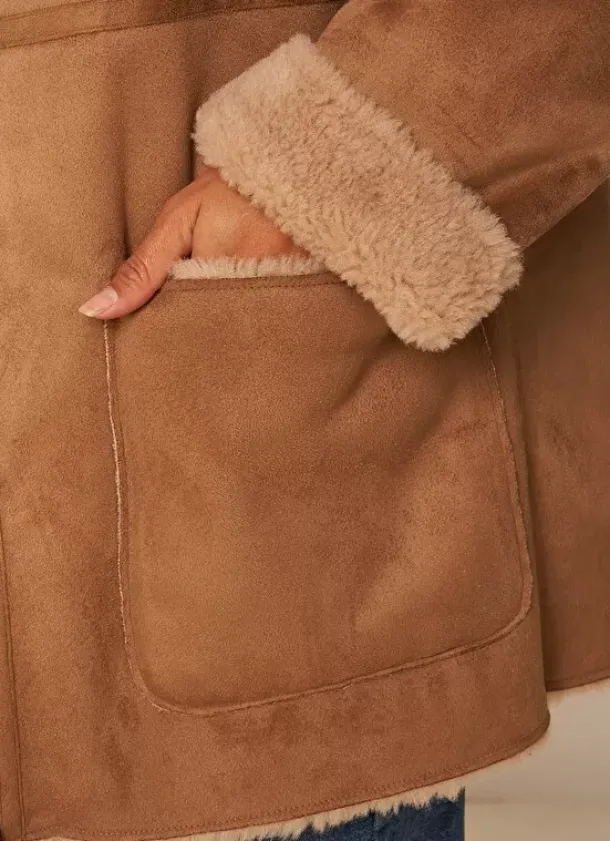 Sud Express Jackets & Coats|Manteau Fausse Fourrure Camel Myan