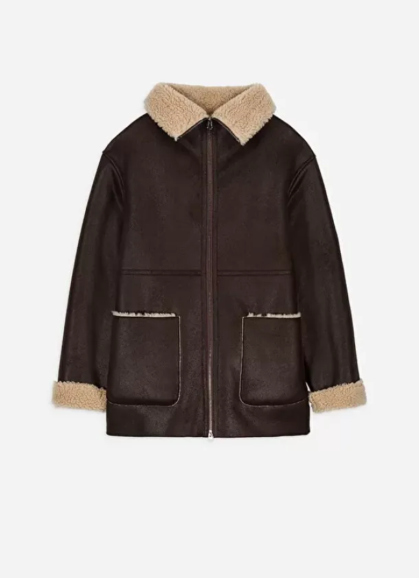 Sud Express Jackets & Coats|Manteau Fausse Fourrure Chocolat Myan