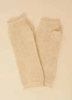 Sud Express Shoes & Accessories|Mitaines Avec Lurex Ecru Gyoza