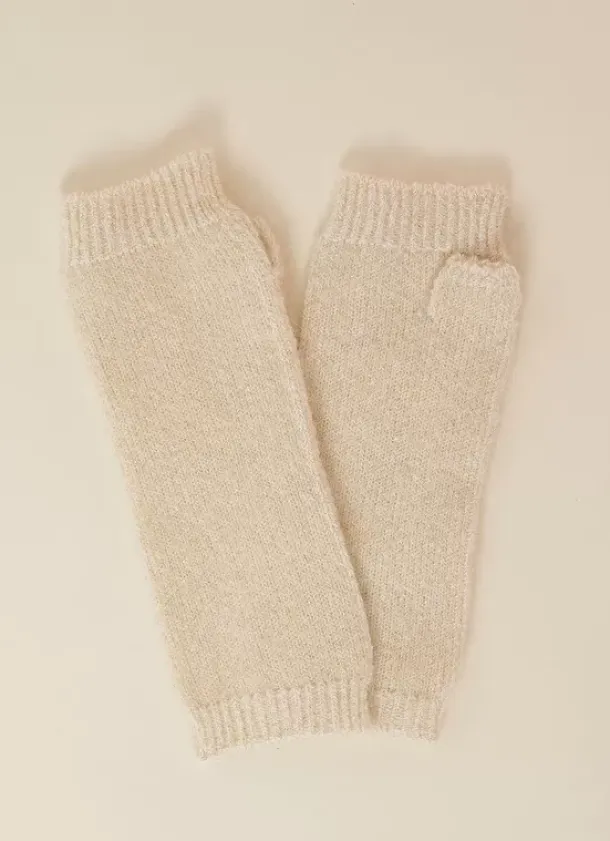 Sud Express Shoes & Accessories|Mitaines Avec Lurex Ecru Gyoza