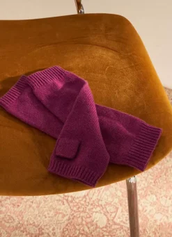 Sud Express Shoes & Accessories|Mitaines Pur Cachemire Prune Garou
