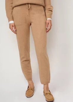 Sud Express Trousers & Jeans|Pantalon 100% Cachemire Camel Perlou
