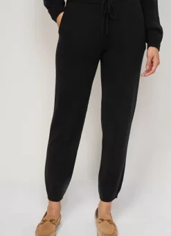Sud Express Trousers & Jeans|Pantalon 100% Cachemire Noir Perlou