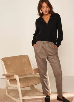 Sud Express Trousers & Jeans|Pantalon Coupe Jogging Beige Chine Parina
