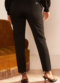 Sud Express Trousers & Jeans|Pantalon De Ville Taille Elastiquee Noir Padisto