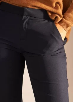 Sud Express Trousers & Jeans|Pantalon De Ville Taille Elastiquee Marine Padisto