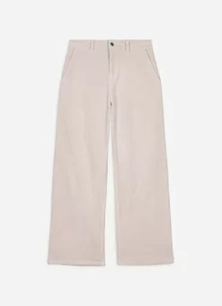 Sud Express Trousers & Jeans|Pantalon Droit Taille Haute En Velours Cotele Pierre Passyla