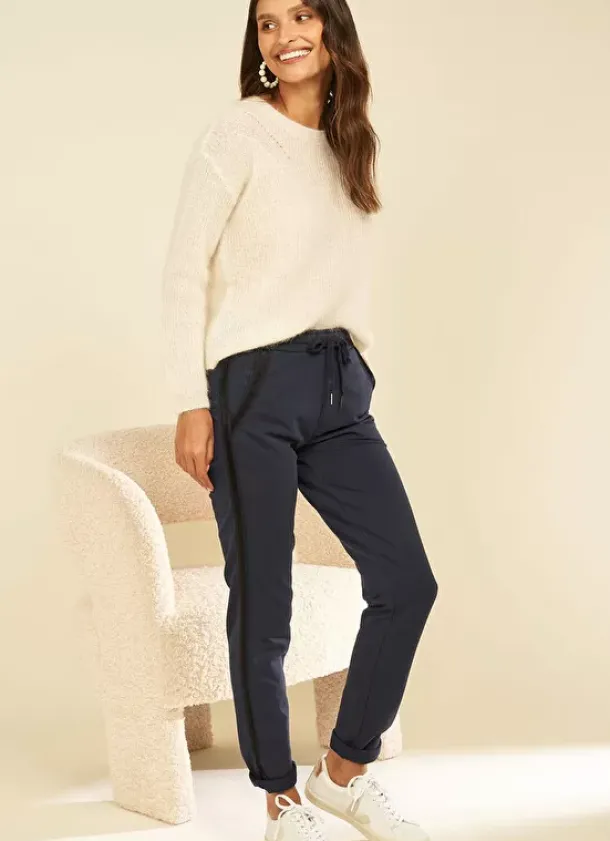 Sud Express Trousers & Jeans|Pantalon Jogging Marine Poerava
