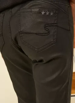 Sud Express Trousers & Jeans|Pantalon Slim Cinq Poches Noir Puppi