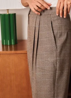 Sud Express Trousers & Jeans|Pantalon Tailleur Beige Philia