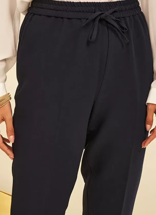 Sud Express Trousers & Jeans|Pantalon Tailleur Marine Pastelle