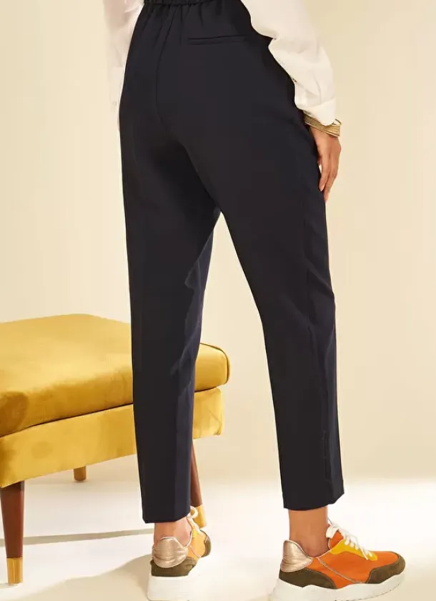 Sud Express Trousers & Jeans|Pantalon Tailleur Marine Pastelle