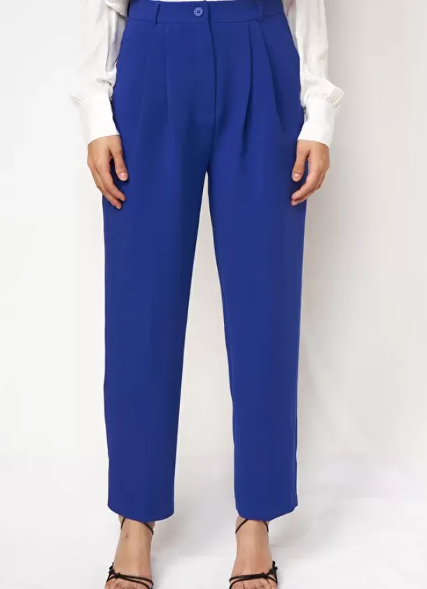 Sud Express Trousers & Jeans|Pantalon Tailleur Taille Haute Neon Pasalta