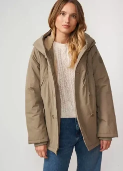 Sud Express Jackets & Coats|Parka A Capuche Kaki Vlasdi