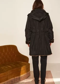 Sud Express Jackets & Coats|Parka Bi Matiere Reversible Noir Madison