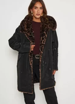 Sud Express Jackets & Coats|Parka Bi Matiere Reversible Noir Madison