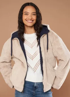 Sud Express Jackets & Coats|Parka Courte Reversible Marine Vabaria