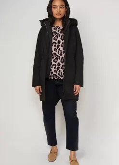 Sud Express Jackets & Coats|Parka Longue Deperlante Noir Valene