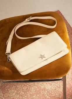 Sud Express Shoes & Accessories|Pochette Bandouliere Creme Sarina