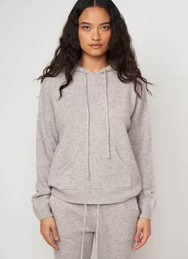 Sud Express Jumpers & Cardigans|Pull A Capuche En Cachemire Epais Perle Chine Mabebe