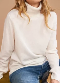 Sud Express Jumpers & Cardigans|Pull A Col Montant Milk Missy