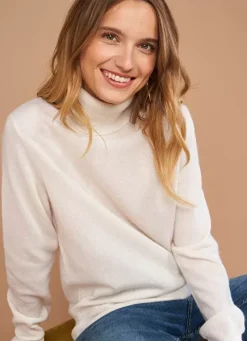 Sud Express Jumpers & Cardigans|Pull A Col Montant Milk Missy
