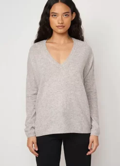 Sud Express Jumpers & Cardigans|Pull Au Volume Oversize Et A Manches Longues Pres Du Corps Perle Chine Monjoe