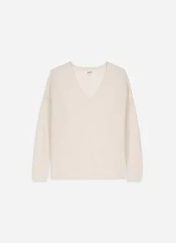 Sud Express Jumpers & Cardigans|Pull Au Volume Oversize Et A Manches Longues Pres Du Corps Milk Monjoe
