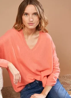 Sud Express Jumpers & Cardigans|Pull Au Volume Oversize Et A Manches Longues Pres Du Corps Granita Monjoe
