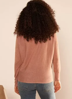 Sud Express Jumpers & Cardigans|Pull Col Bateau A Manches Longues Poudre Macarena
