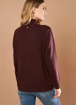 Sud Express Jumpers & Cardigans|Pull Col Montant En Cachemire Marron Myangela