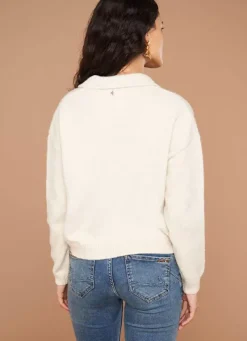 Sud Express Jumpers & Cardigans|Pull Col Polo Ecru Malenae