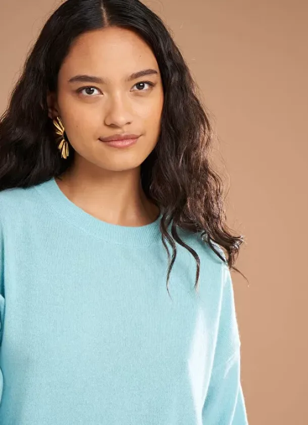 Sud Express Jumpers & Cardigans|Pull Col Rond 100% Cachemire Calanques Mapoue