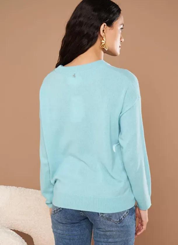 Sud Express Jumpers & Cardigans|Pull Col Rond 100% Cachemire Calanques Mapoue