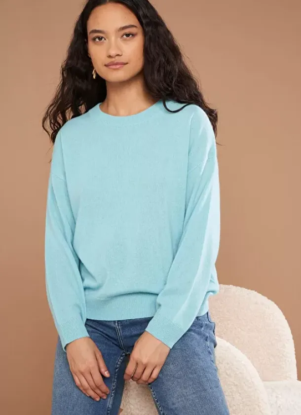 Sud Express Jumpers & Cardigans|Pull Col Rond 100% Cachemire Calanques Mapoue