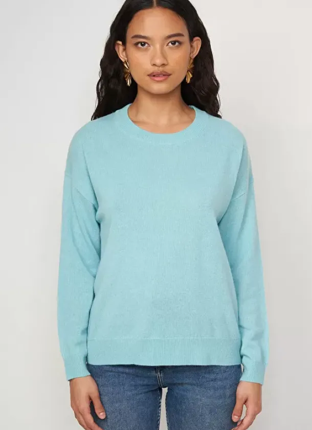 Sud Express Jumpers & Cardigans|Pull Col Rond 100% Cachemire Calanques Mapoue