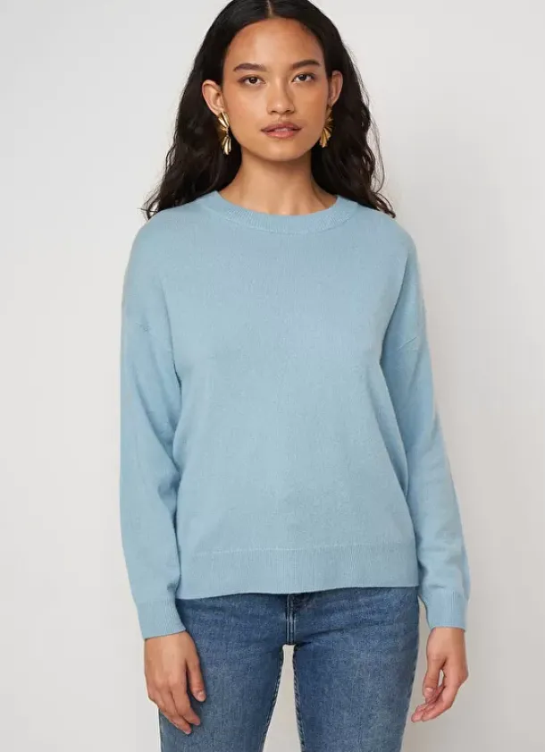 Sud Express Jumpers & Cardigans|Pull Col Rond 100% Cachemire Orage Mapoue