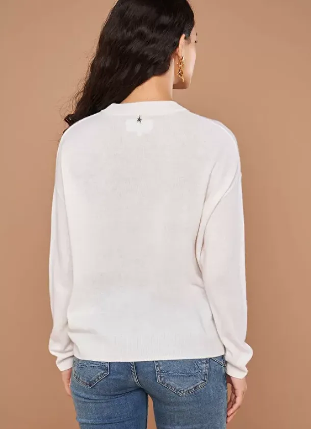 Sud Express Jumpers & Cardigans|Pull Col Rond 100% Cachemire Milk Mapoue