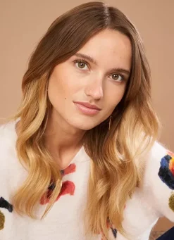 Sud Express Jumpers & Cardigans|Pull Col Rond Avec Imprime Floral Poudre Mariah