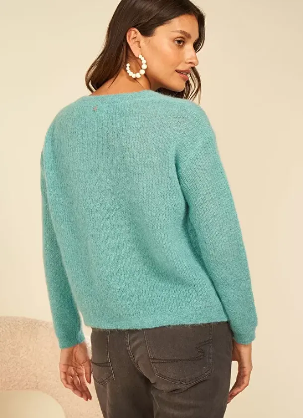 Sud Express Jumpers & Cardigans|Pull Col Rond Mint Moncoeuro