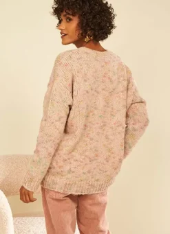 Sud Express Jumpers & Cardigans|Pull Col V A Sequins Poudre Marissa