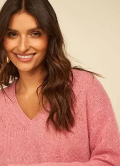 Sud Express Jumpers & Cardigans|Pull Col V En Mohair Malabar Mannakayx