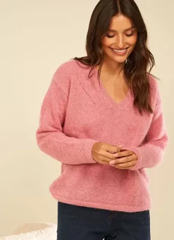 Sud Express Jumpers & Cardigans|Pull Col V En Mohair Malabar Mannakayx