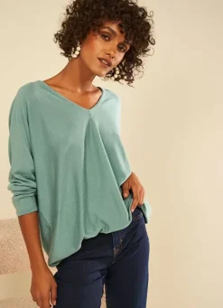Sud Express Jumpers & Cardigans|Pull Col V Sans Emmanchures Amande Maboutou
