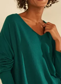 Sud Express Jumpers & Cardigans|Pull Col V Sans Emmanchures Bouteille Maboutou