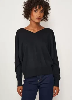 Sud Express Jumpers & Cardigans|Pull Details Bijoux Noir Gonamo