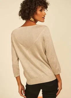 Sud Express Jumpers & Cardigans|Pull Details Transparents Champagne Mory