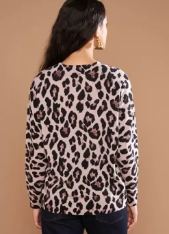 Sud Express Jumpers & Cardigans|Pull Leopard 100% Cachemire Camel Maricka