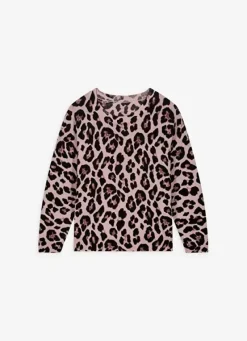 Sud Express Jumpers & Cardigans|Pull Leopard 100% Cachemire Camel Maricka