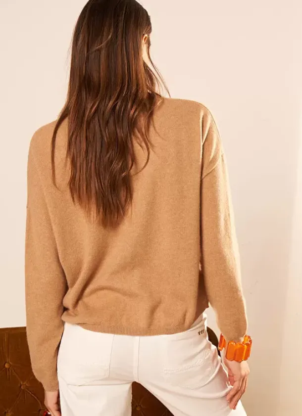 Sud Express Jumpers & Cardigans|Pull Pur Cachemire Camel Monna